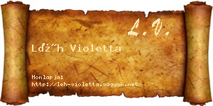 Léh Violetta névjegykártya